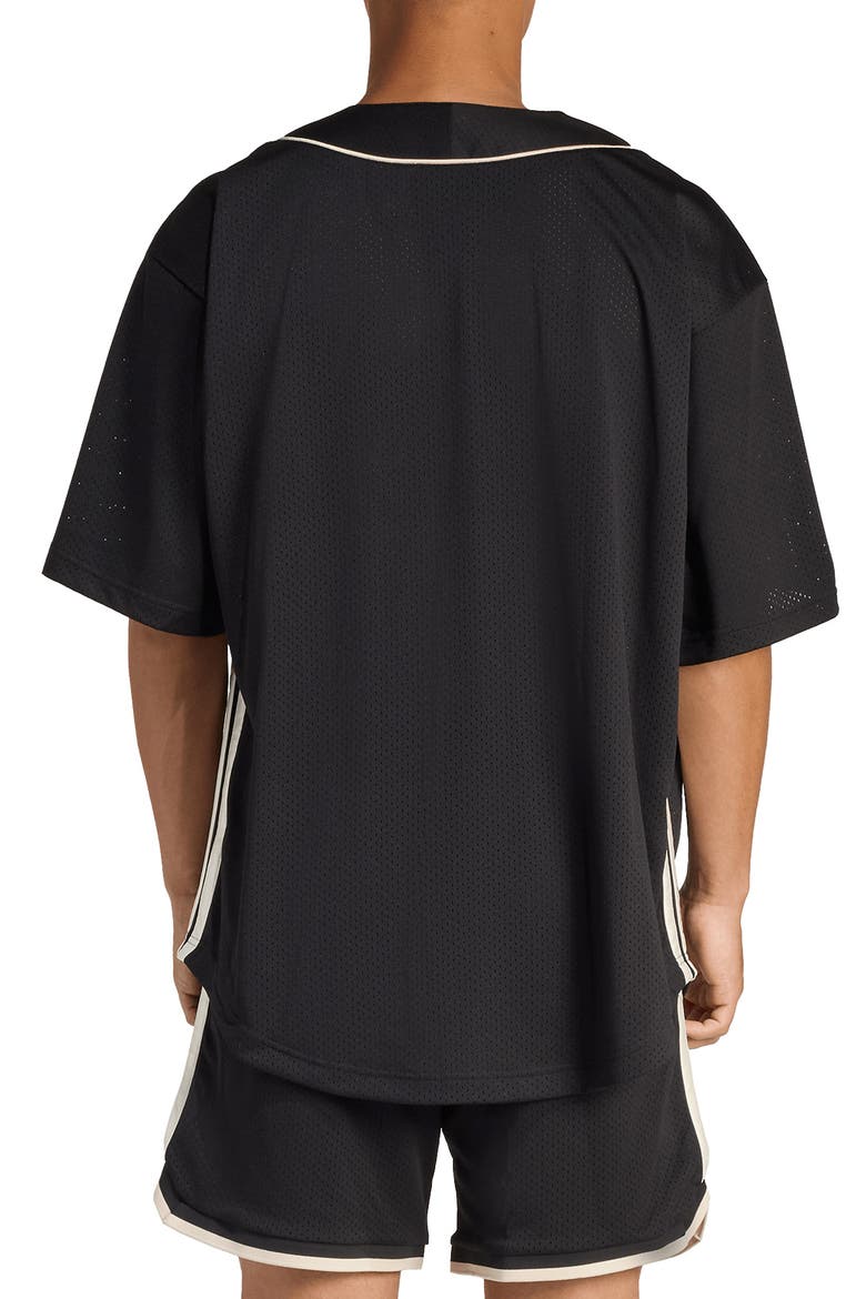 Stadium Buttoned Jersey, Alternate, color, BLACK/ LINEN/ OFF WHITE