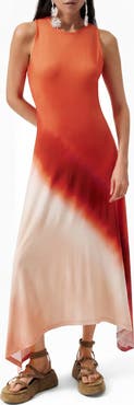 Desigual Gradient Asymmetric Hem Midi Dress