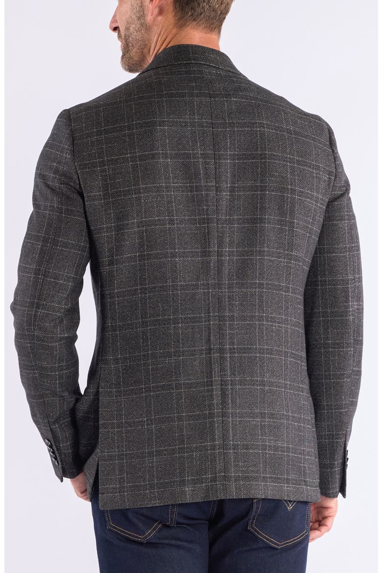 Windowpane Knit Sport Coat, Alternate, color, GREY
