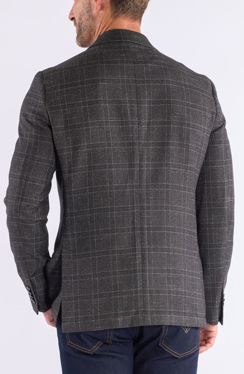 SAVILE ROW CO Windowpane Knit Sport Coat, Alternate, color, Grey