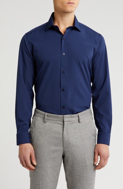 Comfort 4-Way Stretch Winkle Free Performance Dress Shirt