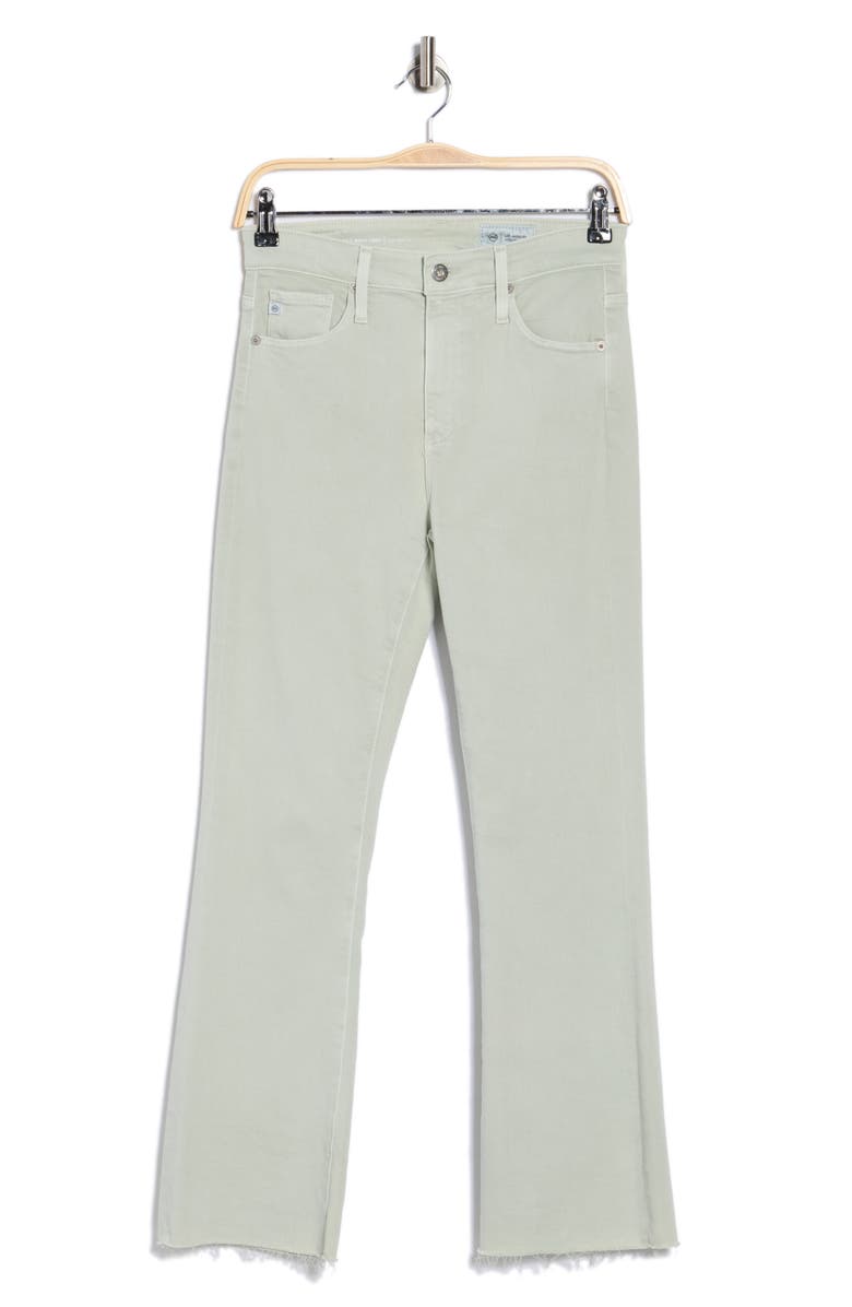 AG Farrah High Waist Raw Hem Crop Bootcut Jeans, Main, color, Sulfur Fresh Sage
