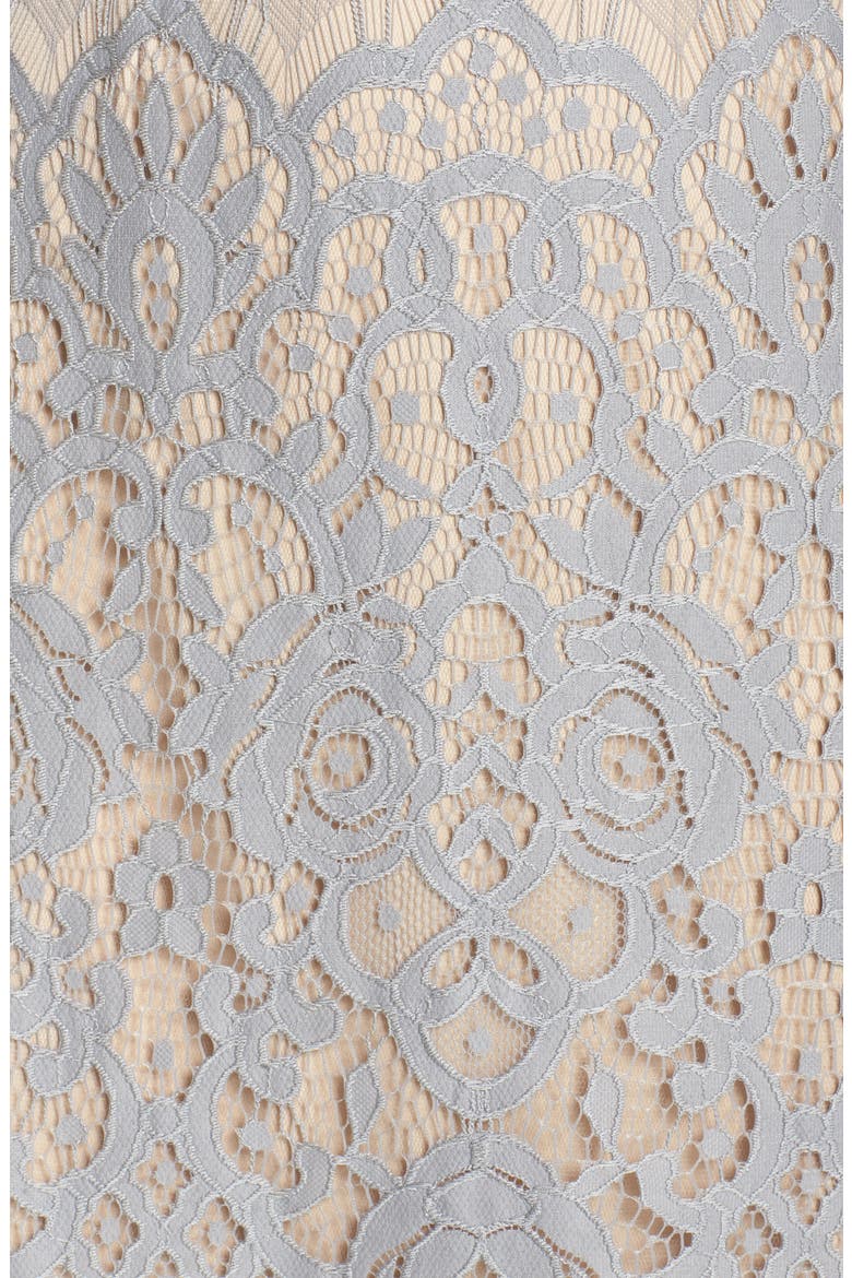 Lace Sheath Dress, Alternate, color, PEWTER/ PETAL