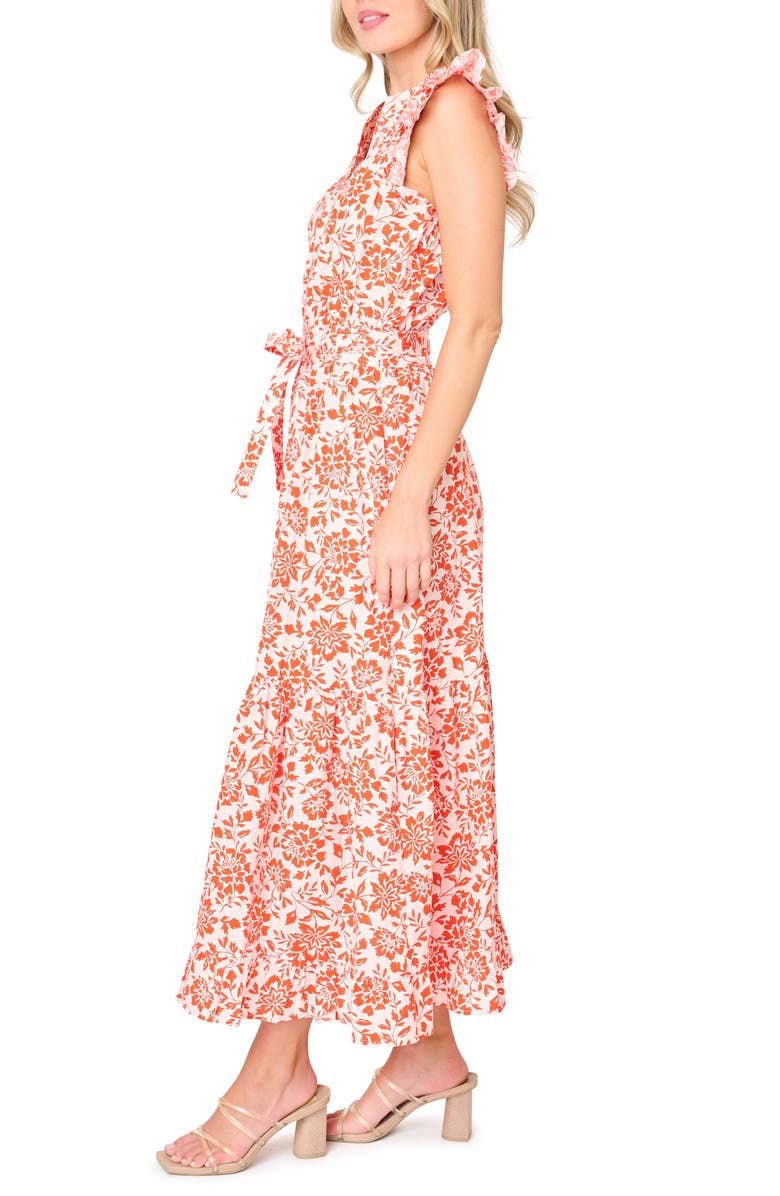 GIBSONLOOK Ruffle Print Maxi Dress, Alternate, color, Blossom Haze