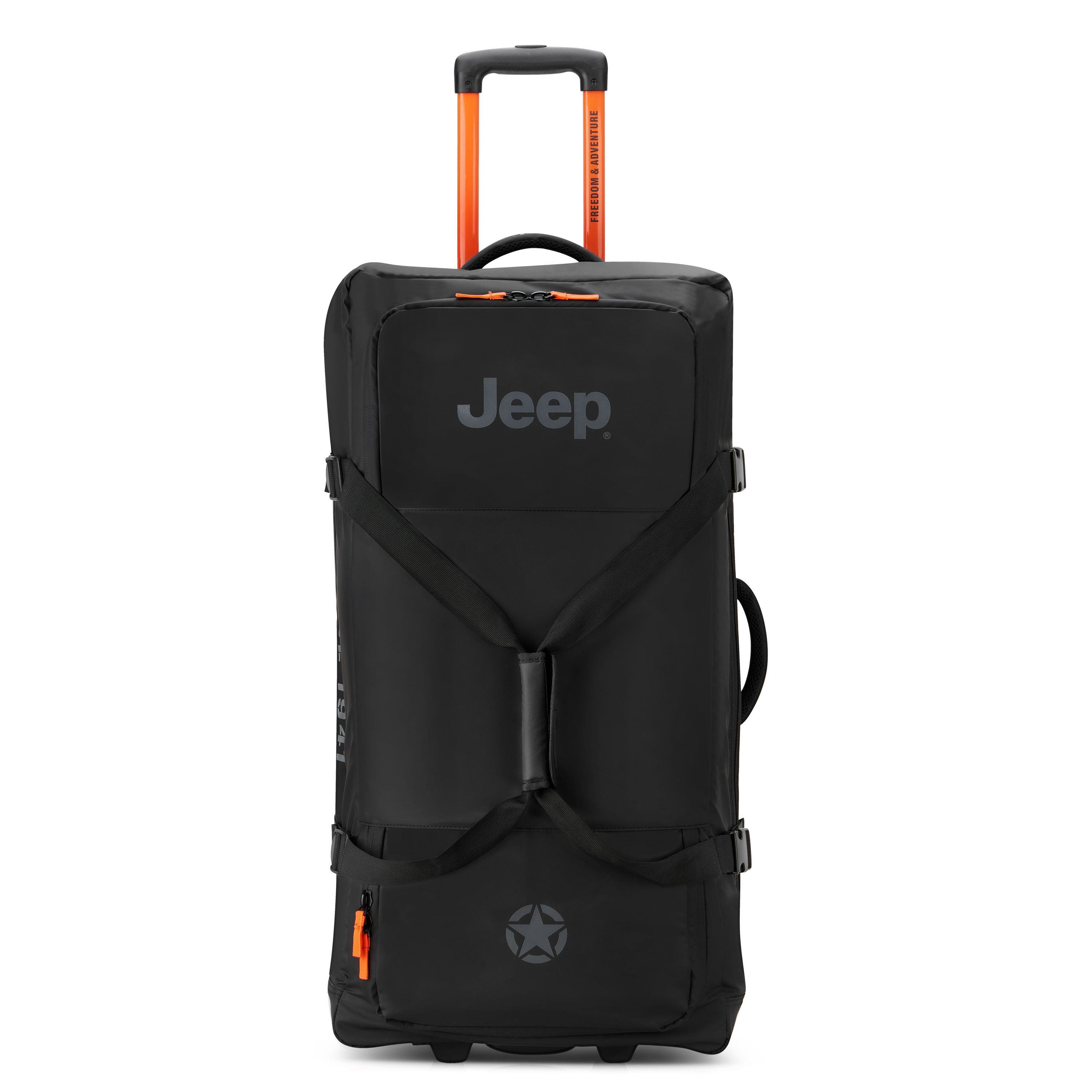 JEEP JS005A 31 Inch Two Wheel Rolling Travel Duffle Bag, Alternate, color, Black