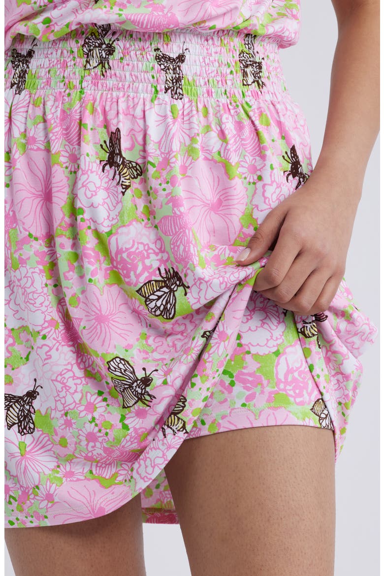 Serah Smocked Waist Blouson Dress, Alternate, color, PISTACHIO MACARON BEES KNEES
