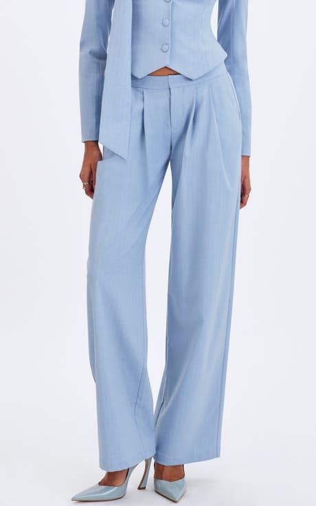 Reva Pinstripe Single Pleat Pants