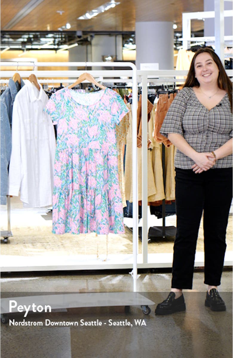 Geanna Tiered Short Sleeve Cotton Dress, sales video thumbnail