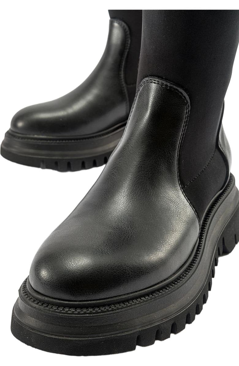 Prologue Shoes Alias Zip Boot, Alternate, color, Black Faux Leather