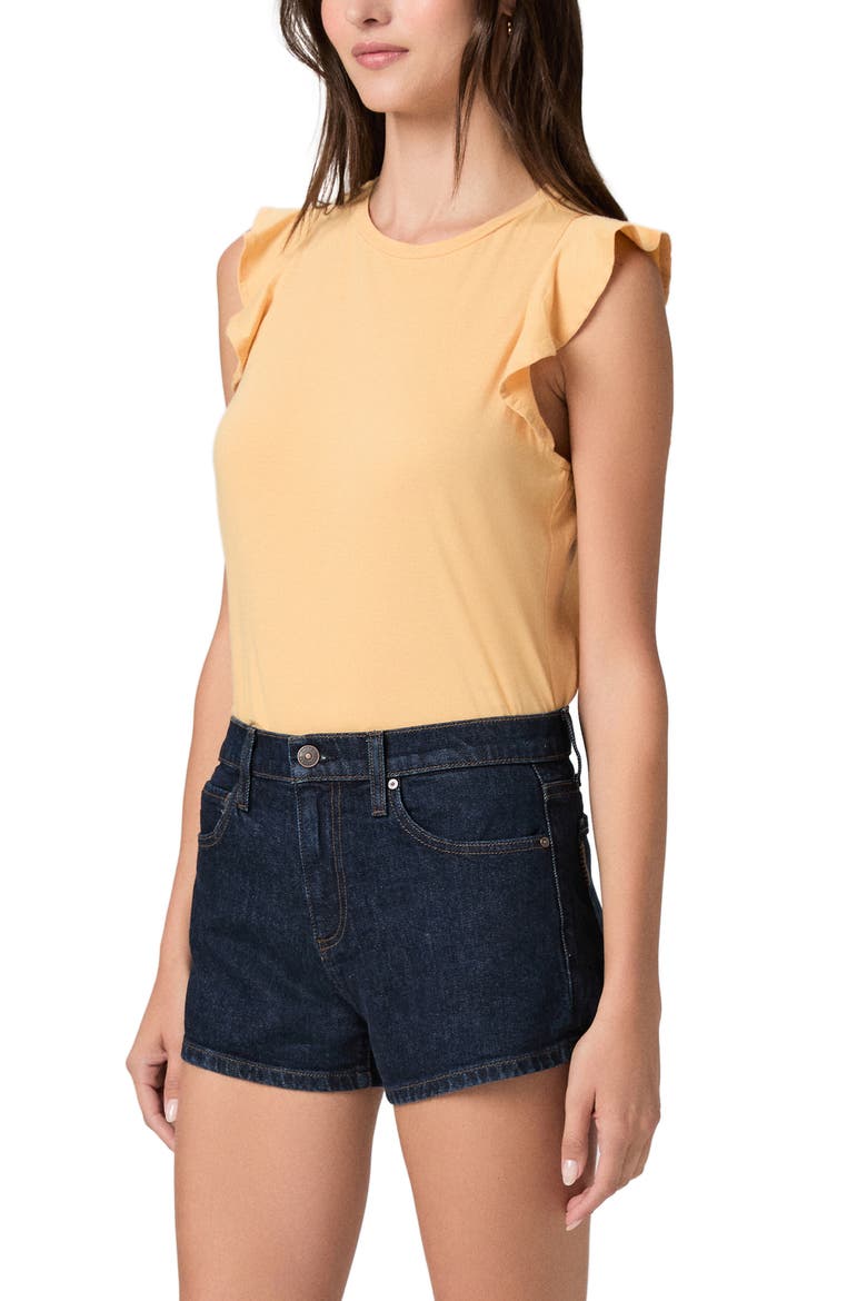 Alaria Flutter Sleeve Pima Cotton Top, Alternate, color, SOFT APRICOT