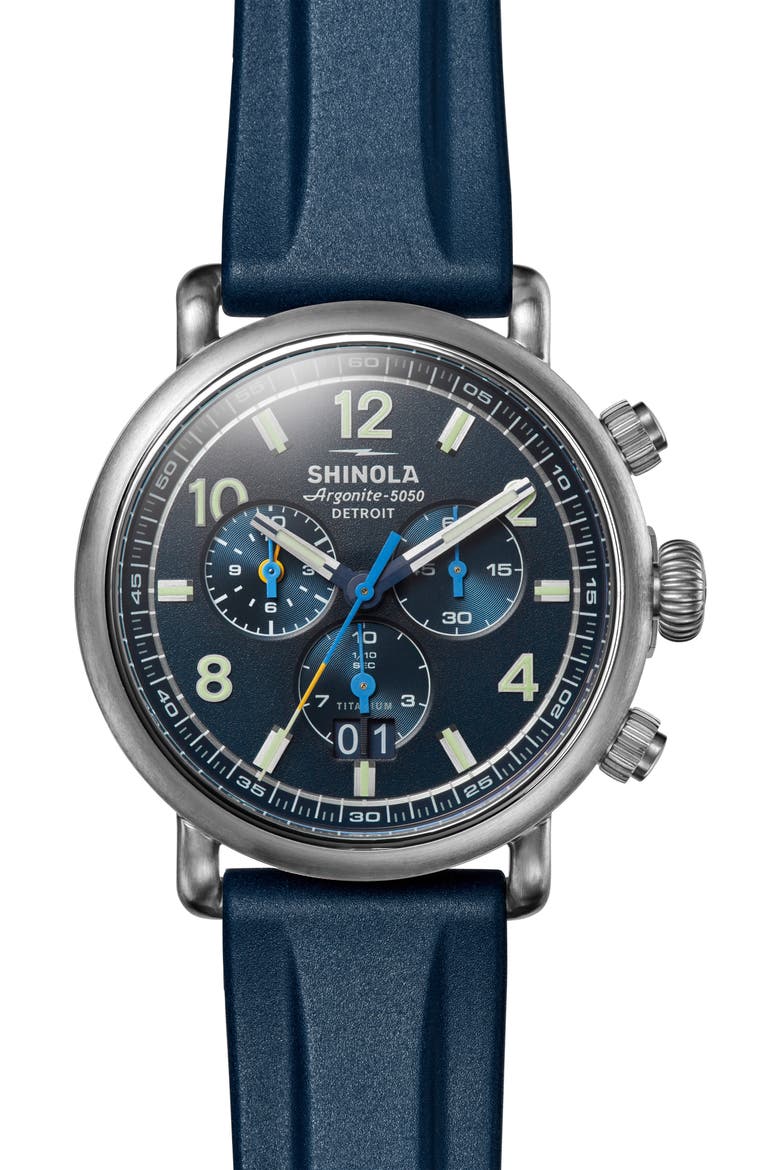 Runwell Chronograph West Wind Watch Gift Set, 42mm, Main, color, MIDNIGHT BLUE