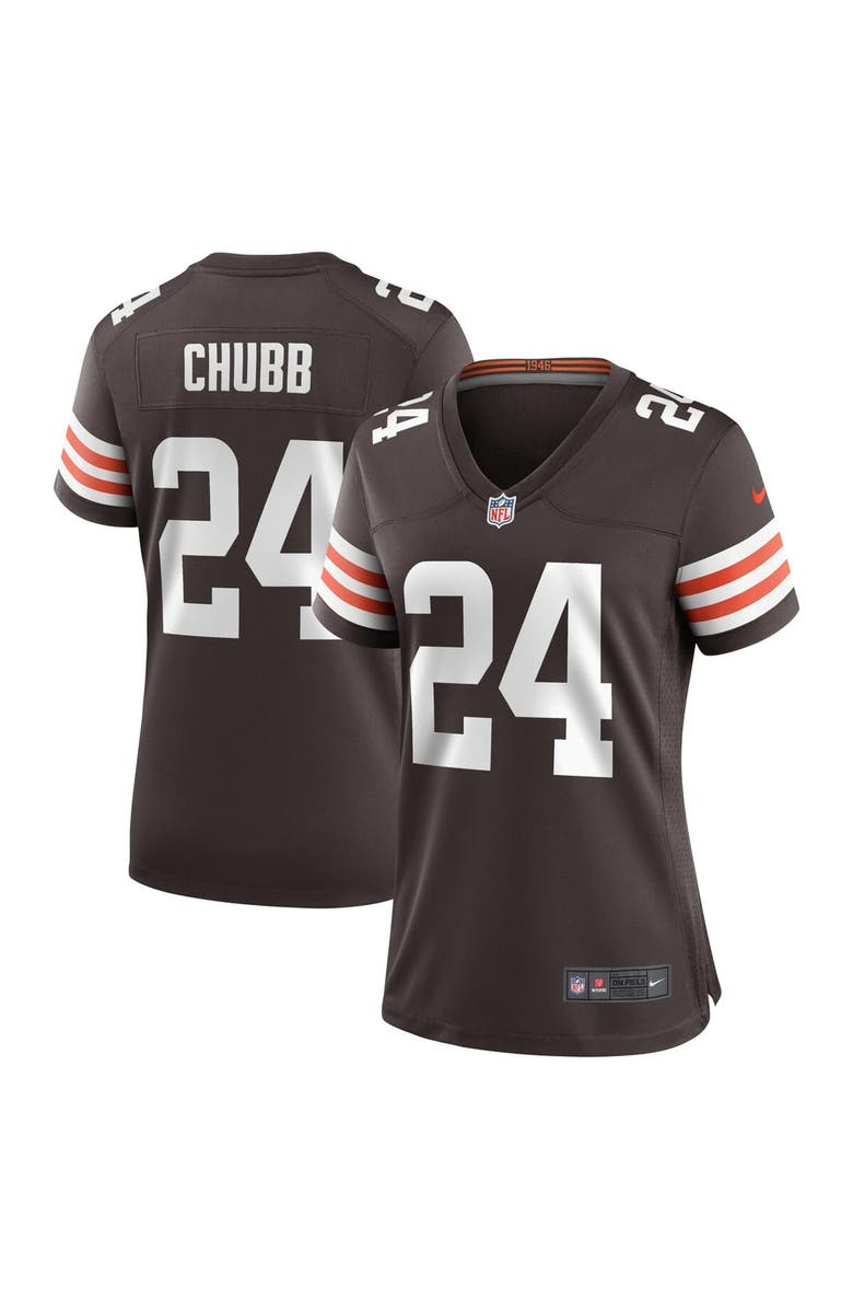 Nike Women's Nike Nick Chubb  Brown Cleveland Browns Team Game Jersey, Main, color, 
