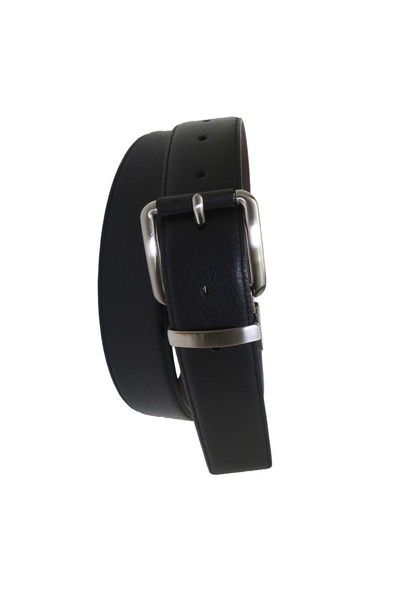 Mens Reversible Leather Belt, Alternate, color, Black