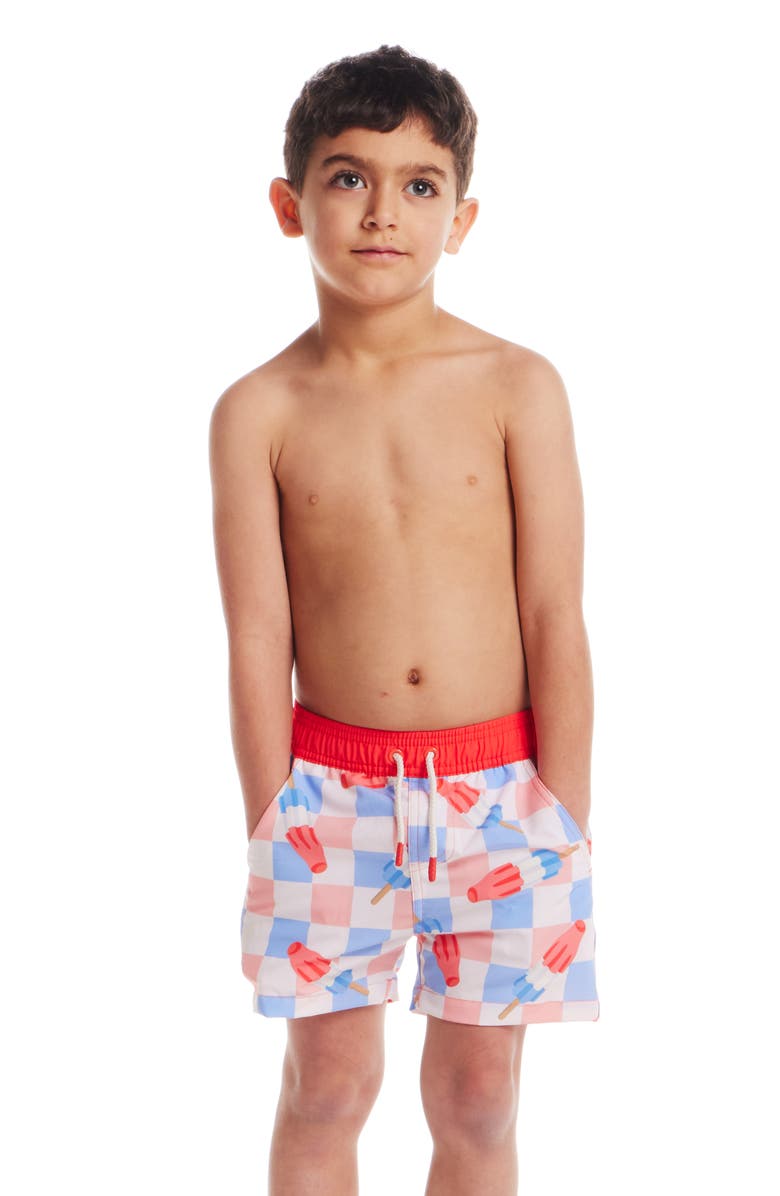 Andy & Evan Kids' Print Swim Trunks, Alternate, color, Ice Pop