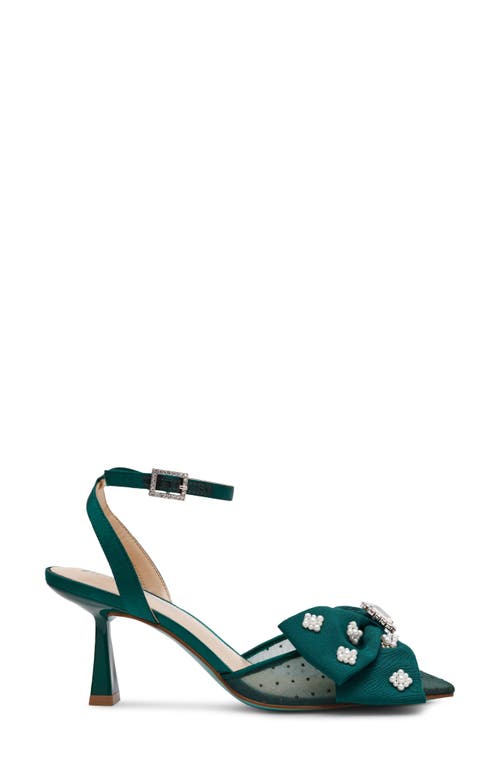 Betsey Johnson Mark Ankle Strap Mesh Pump In Green