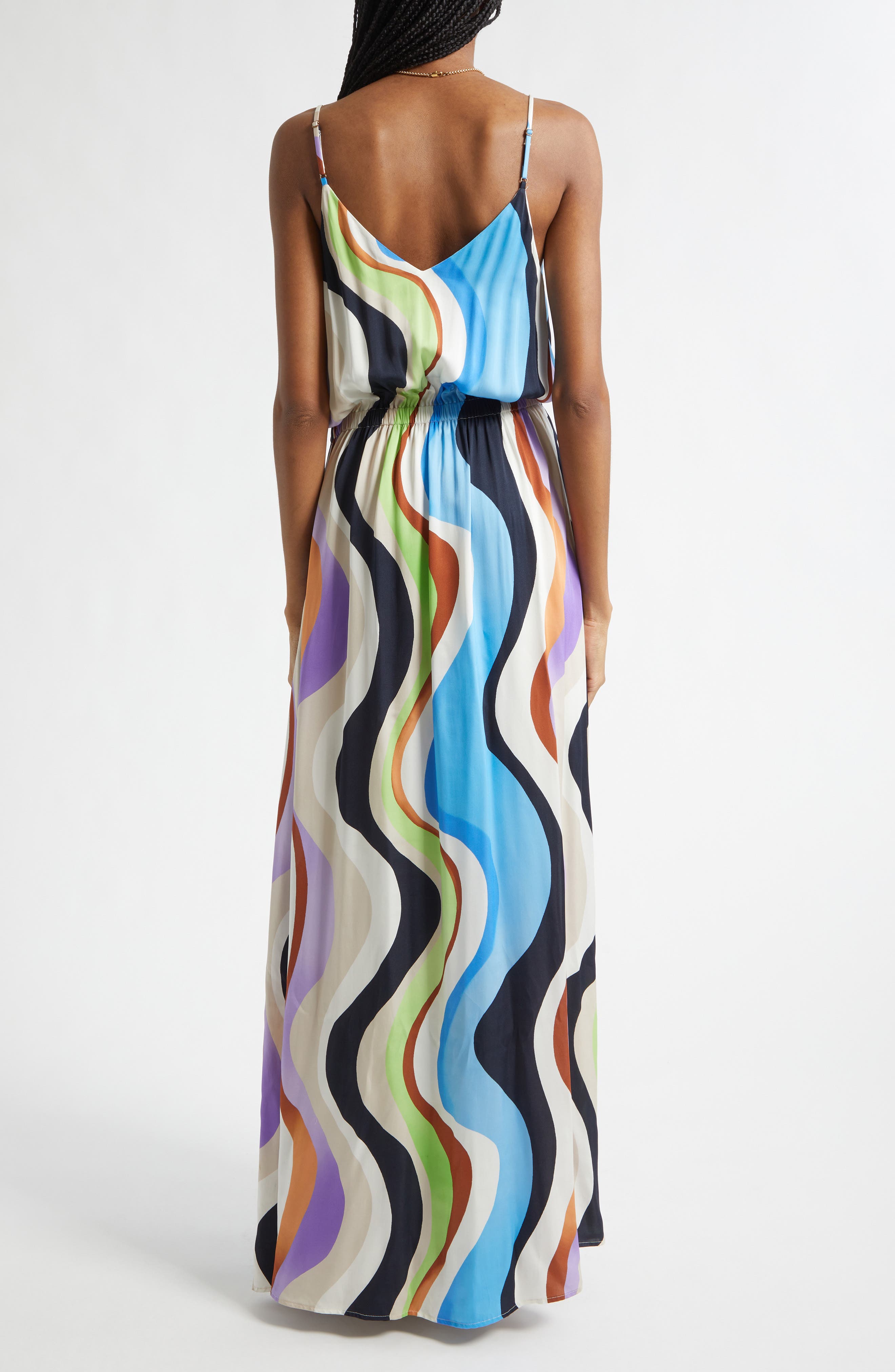 Clarissa Wave Print Maxi Dress - image 2