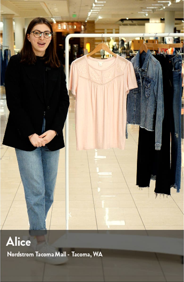 Embroidered Yoke Tee, sales video thumbnail