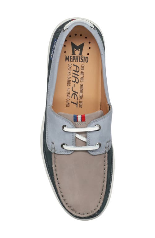 Mephisto Trevis Boat Shoe In Deep Blue Mix