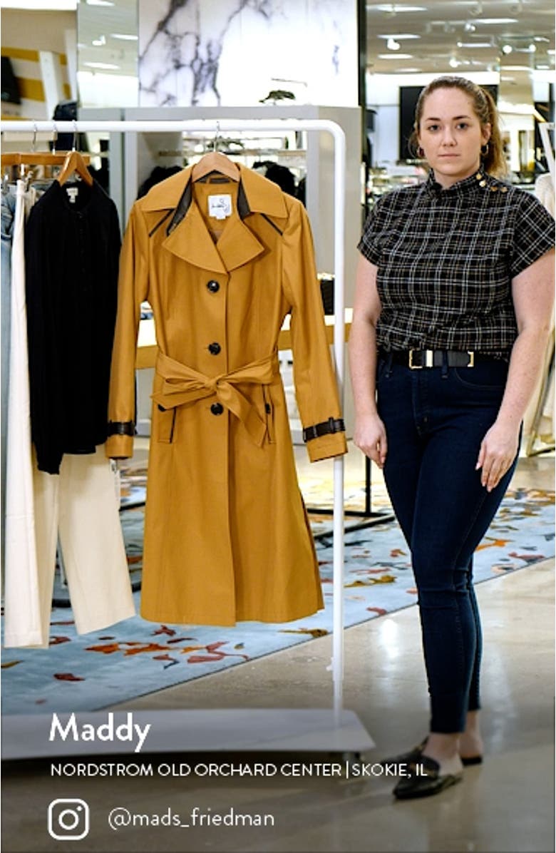 Water Repellent Cotton Blend Trench Coat, sales video thumbnail