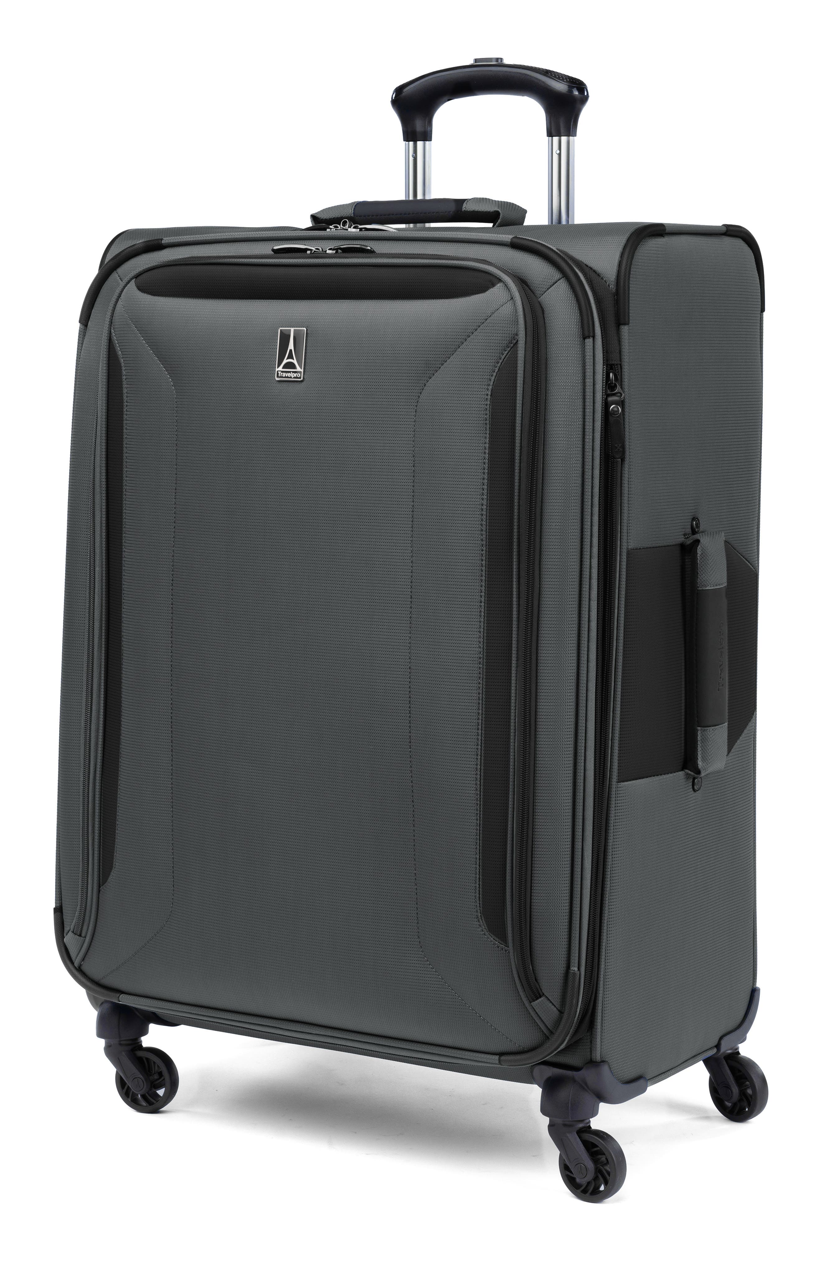 TRAVELPRO Pilot Air 2 25-Inch Expandable Spinner Luggage, Alternate, color, Grey/ Black