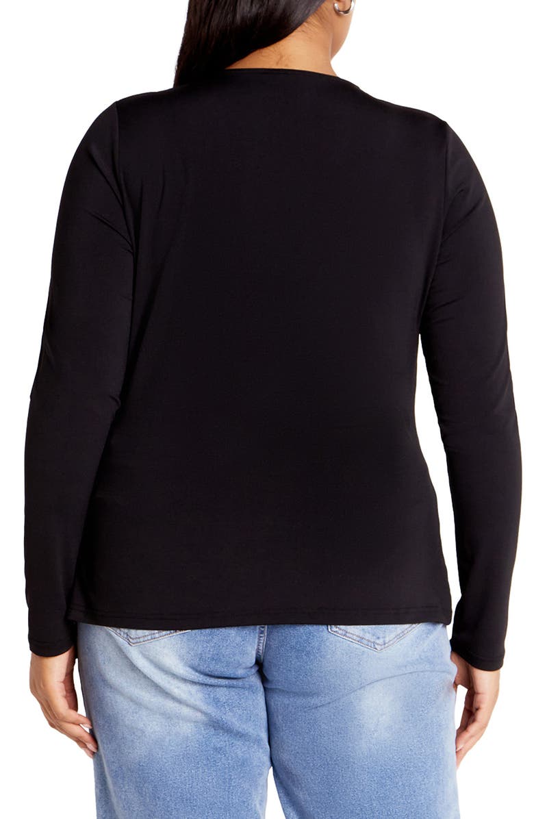 City Chic Izzy U-Bar Jersey Top, Alternate, color, 