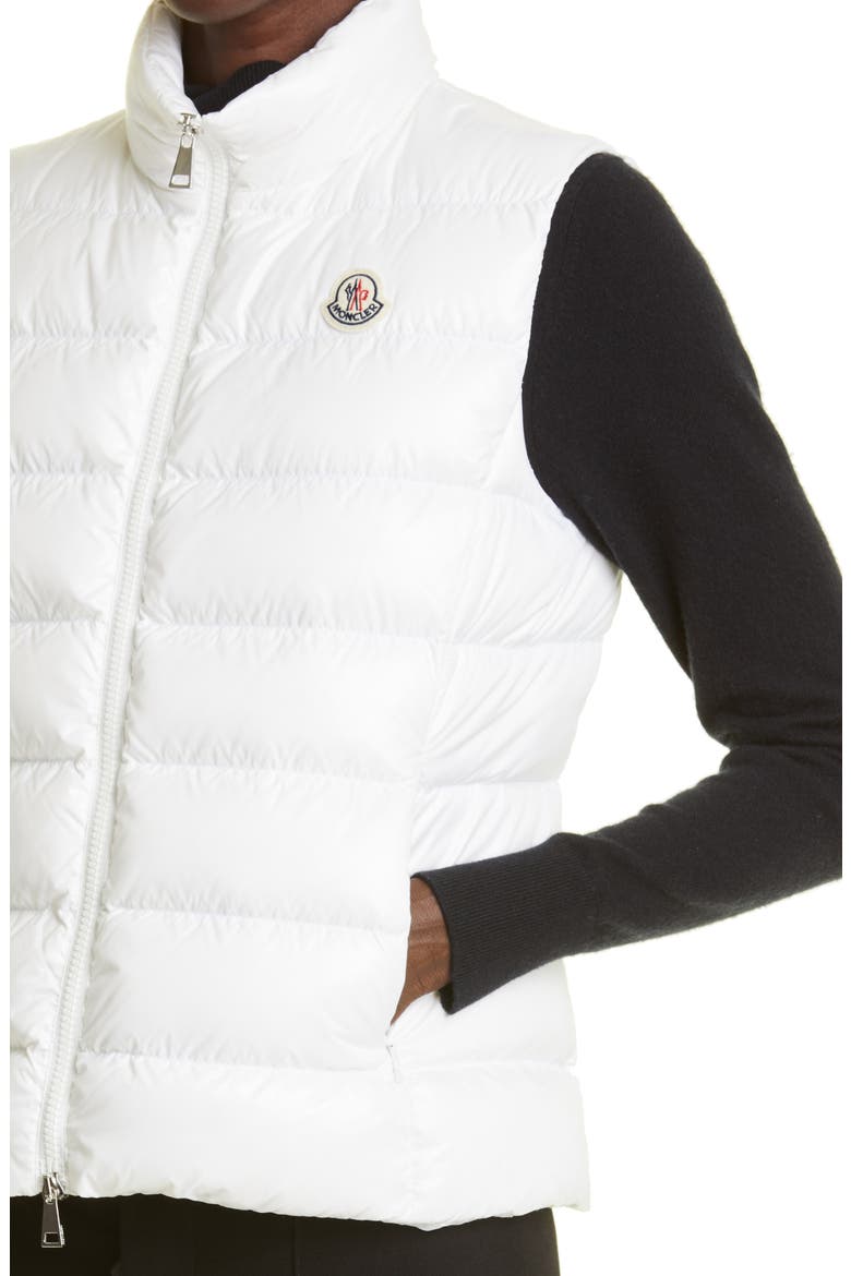Ghany Nylon Laqué Down Puffer Vest, Alternate, color, WHITE