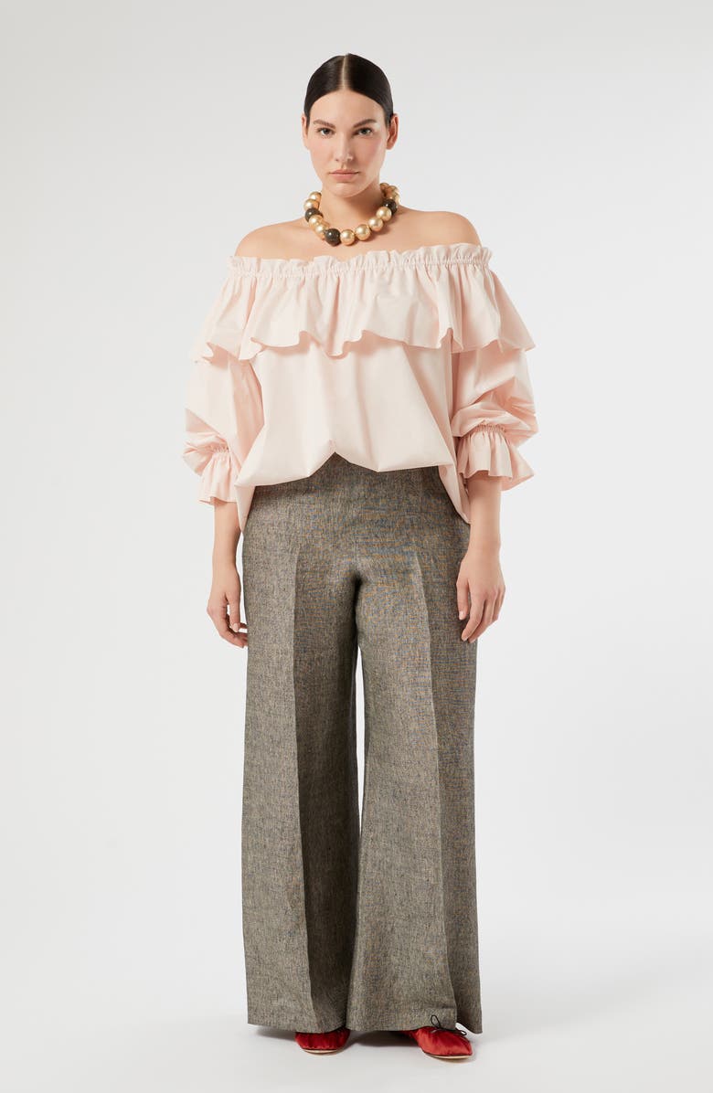 Marina Rinaldi Strano Off the Shoulder Cotton Top, Alternate, color, Pink