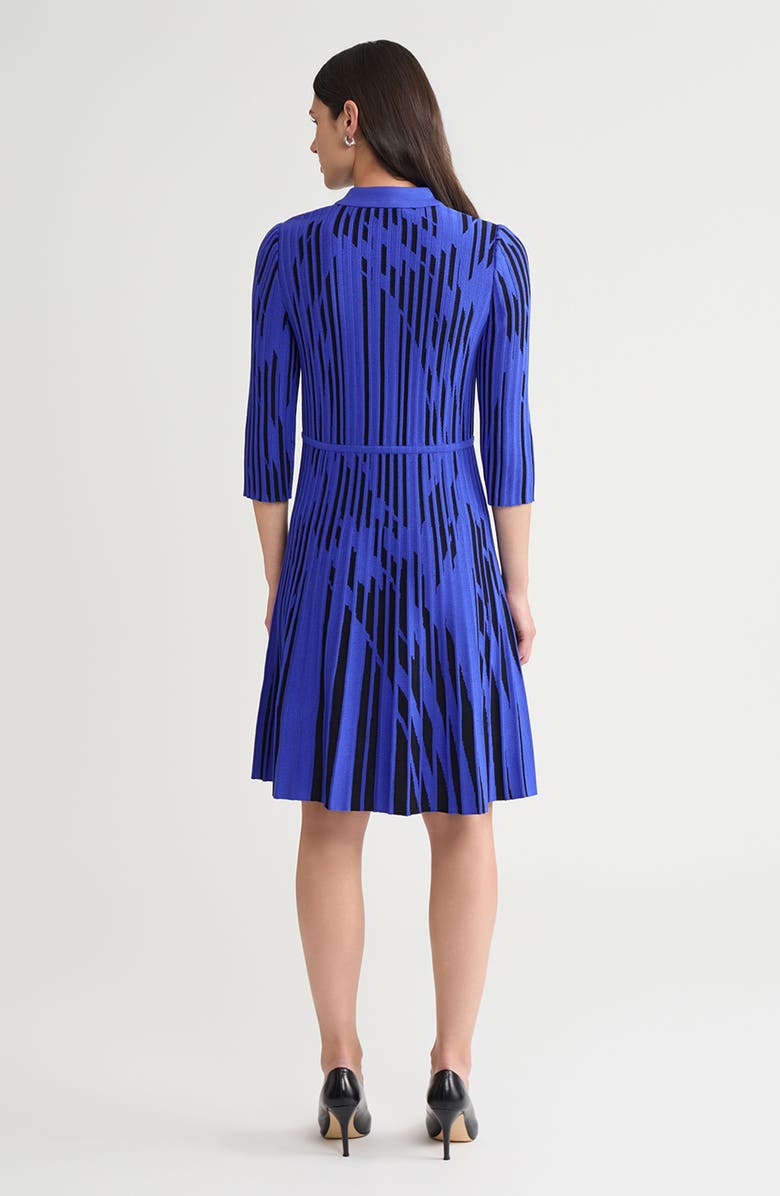 Ming Wang Dual-Toned Soft Knit Dress, Alternate, color, Sapphire Sea/Black