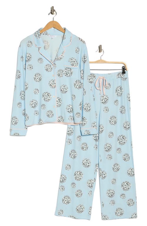 Honeydew Quiet Night Long Sleeve Button-up Top & Pants Pajamas In Blue