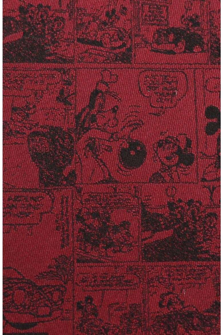 Mickey Mouse Comic Panels Silk Tie, Alternate, color, RED
