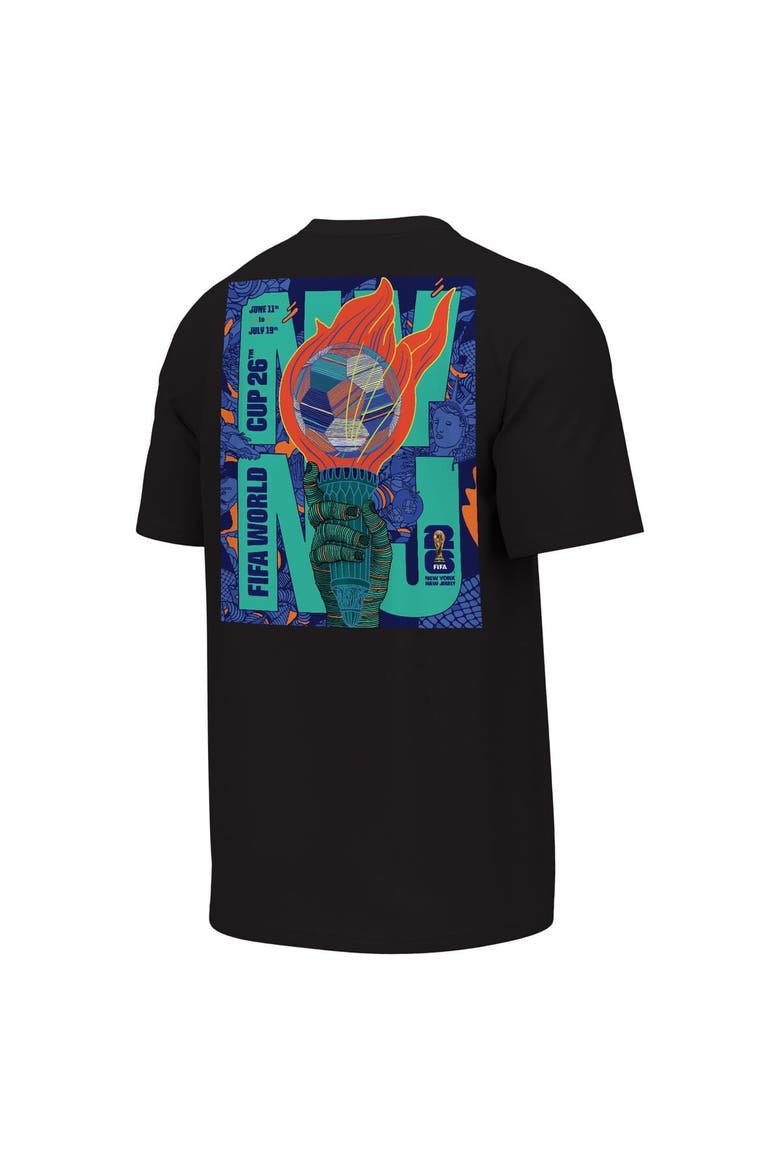 Men's Outerstuff Black 2026 FIFA World Cup New York Host City Poster Graphic T-Shirt, Alternate, color, Black