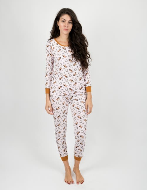 Leveret Cotton Matching Family Pajamas, Wild Canvas Prints In Neutral