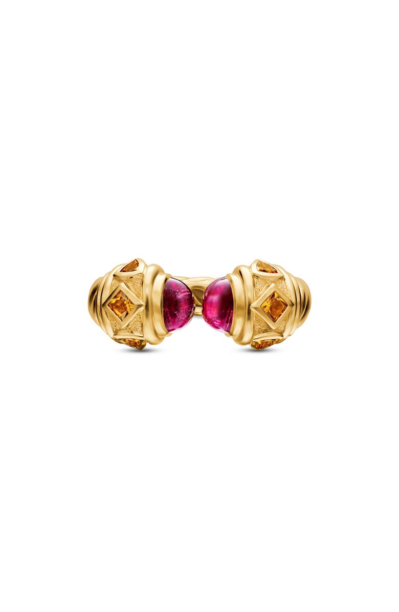 David Yurman Renaissance<sup>®</sup> Ring in 18K Yellow Gold with Rubellite and Madeira Citrine, Alternate, color, 18K Yellow Gold