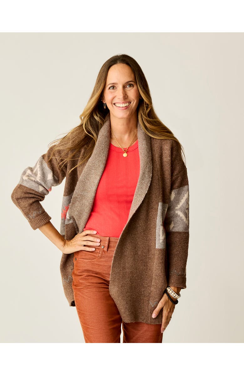 Carve Designs Priya Jacquard Topper, Main, color, Sumac Pattern