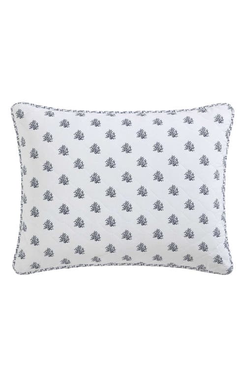 Nautica Coral Beach Cotton Quilt Set In White/blue