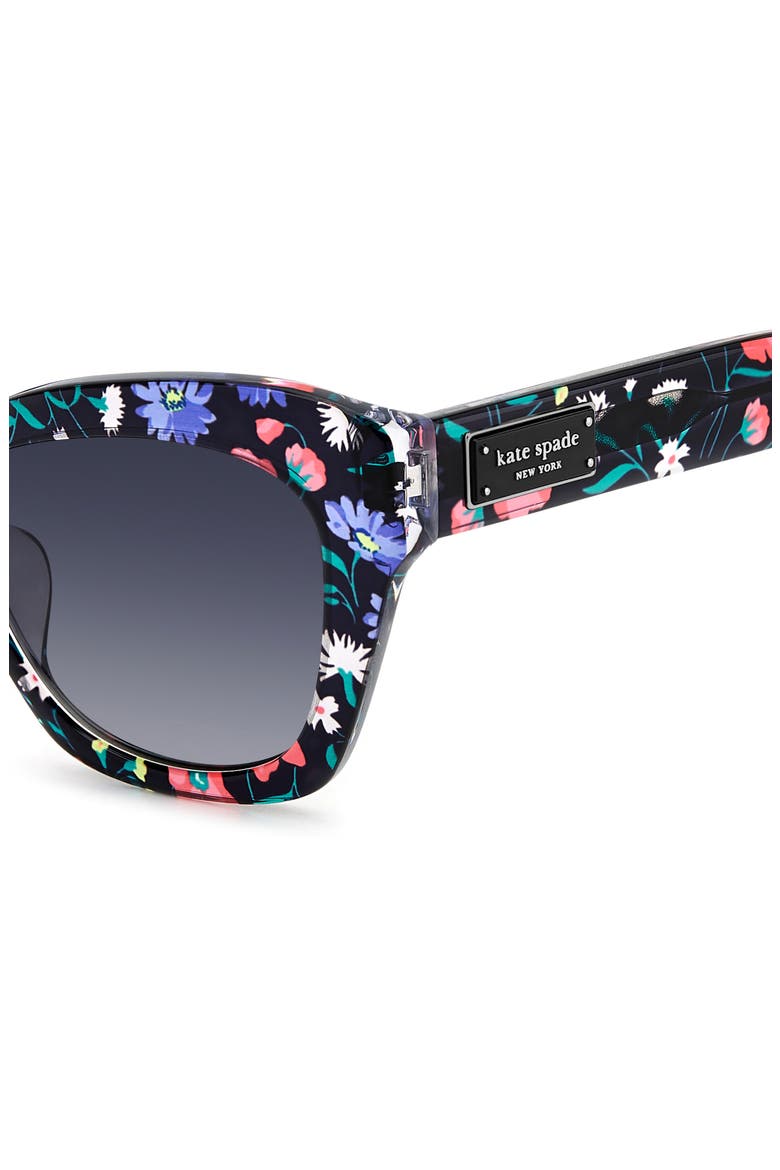 daina 51mm gradient cat eye sunglasses, Alternate, color, BLACK MULTICOLOR/ DARK GREY SF