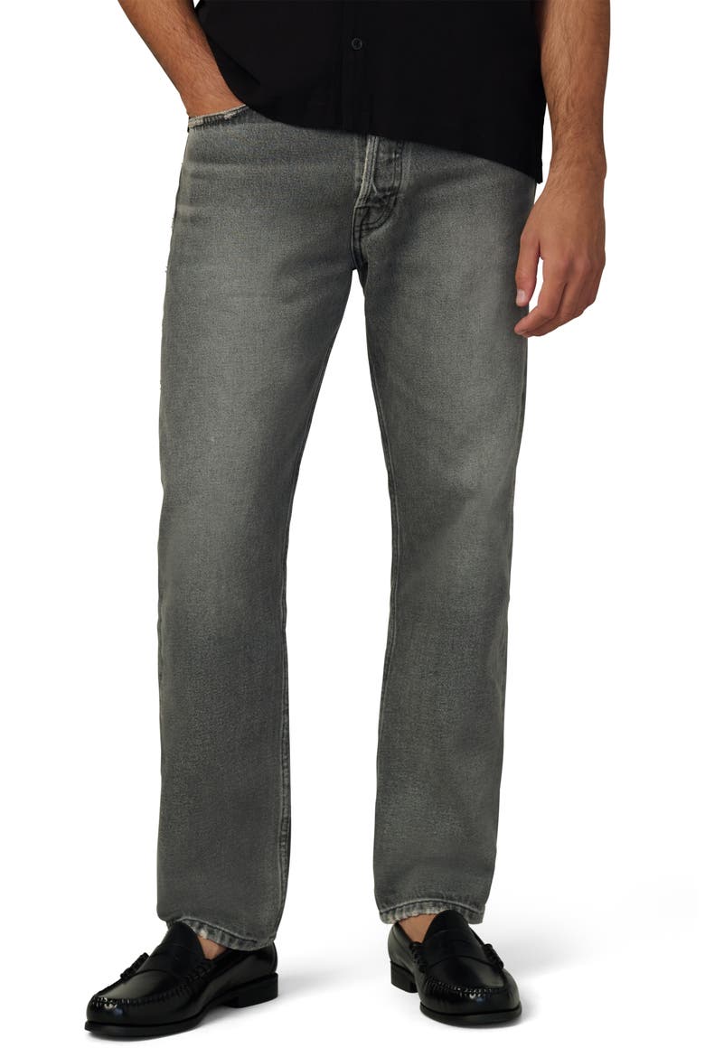 The Relaxed Distressed Straight Leg Jeans, Main, color, BLACKBURN
