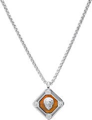HMY JEWELRY Men's Stainless Steel Tiger's Eye Pendant Necklace