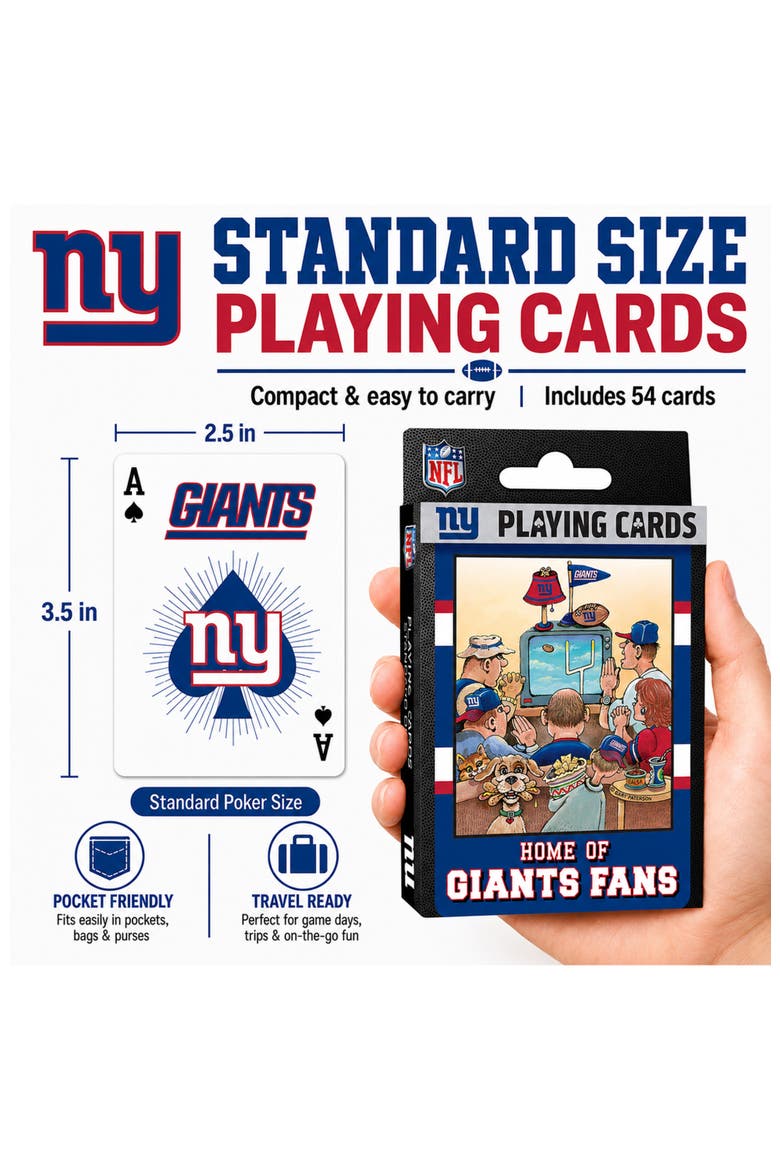 New York Giants Fan Deck Playing Cards, Alternate, color, Multicolor