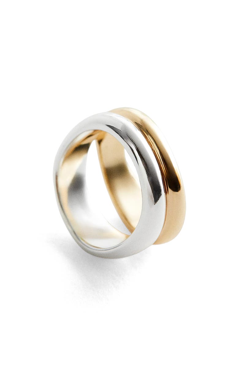 & Other Stories Two-Tone Double-Band Ring, Main, color, 