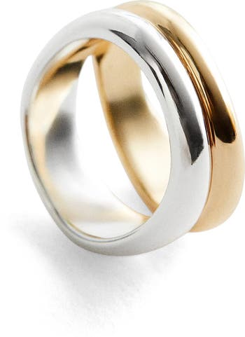 Two-Tone Double-Band Ring