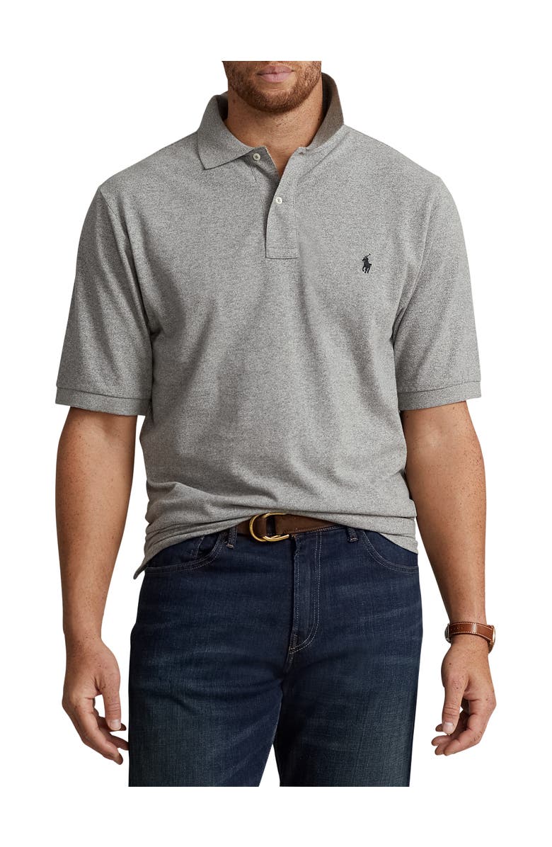 Polo Ralph Lauren Big & Tall Mesh Polo Shirt, Main, color, New Canterbury Hthr