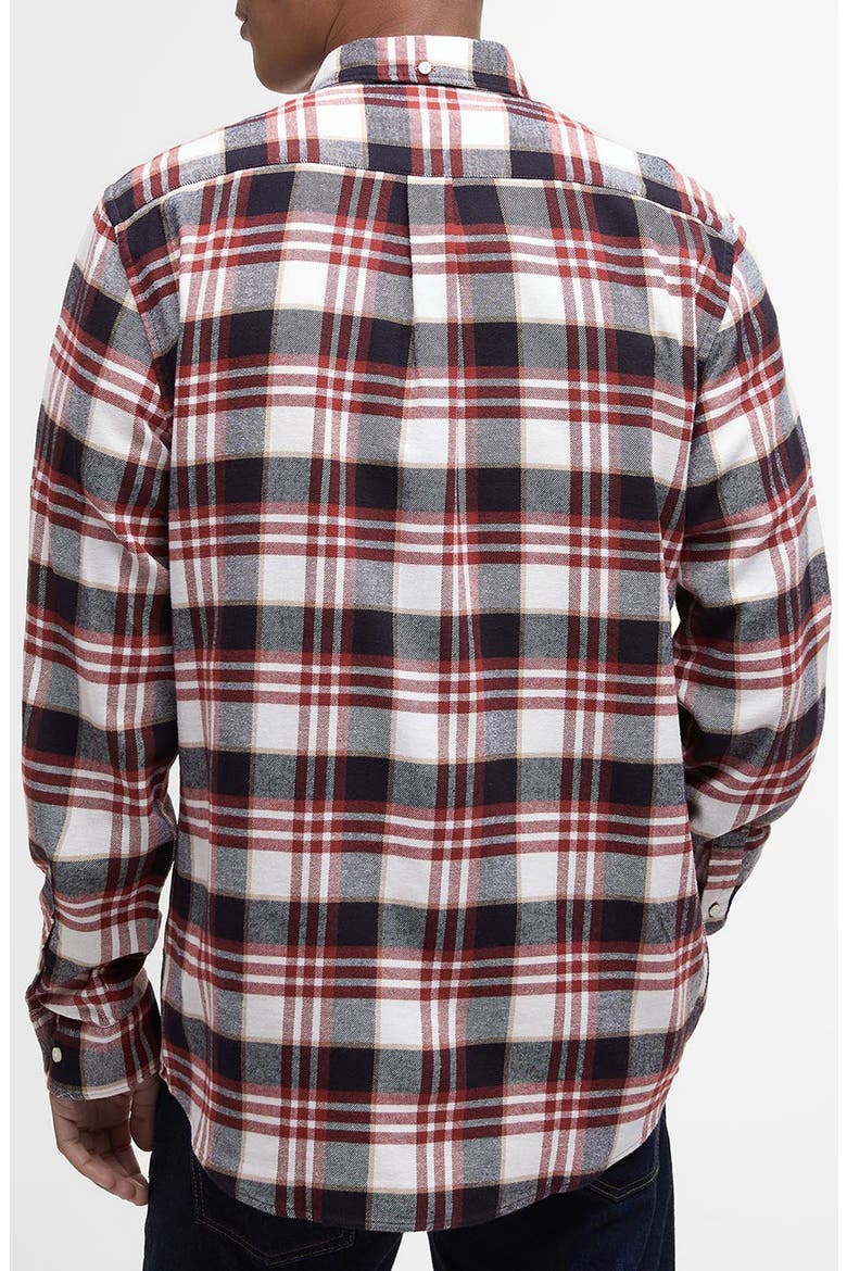 Fallbay Tailored Fit Check Button-Down Cotton Shirt, Alternate, color, FIRED BRICK