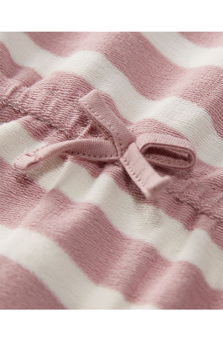 MiniMoi Baby and Toddler Girls Striped Stretch-Cotton Terry Sleeveless Romper, Alternate, color, Pink