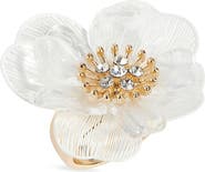 NORDSTROM RACK Frosted Flower Cocktail Ring