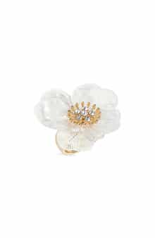 NORDSTROM RACK Frosted Flower Cocktail Ring