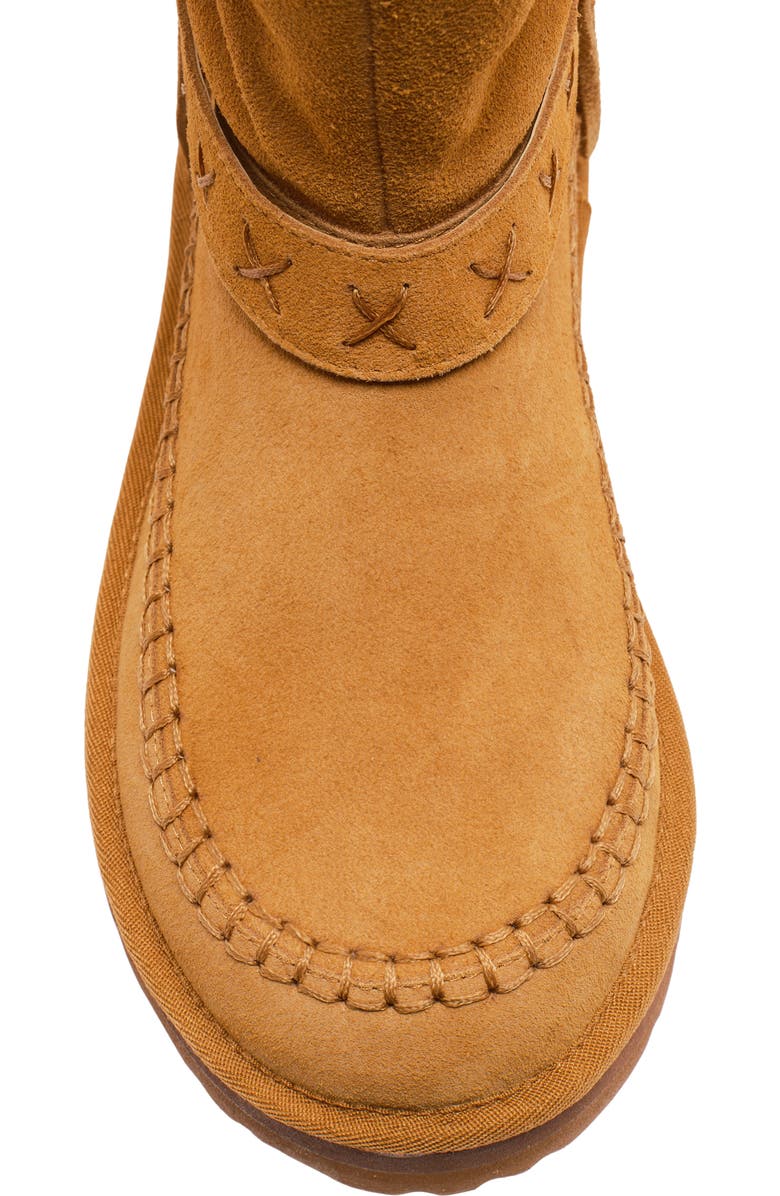 Free People Faye Fringe Faux Fur Boot, Alternate, color, Toffee Suede