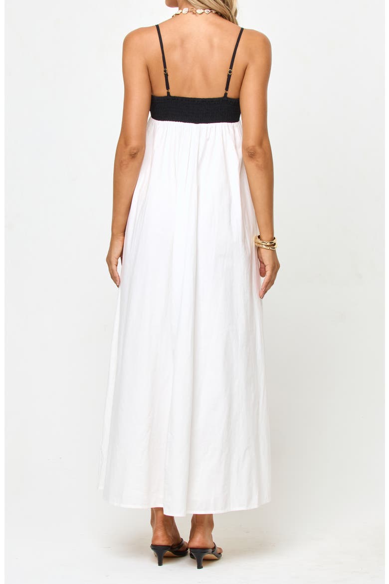 Raveena Cotton Cover-Up Maxi Dress, Alternate, color, BLACK/ CREAM