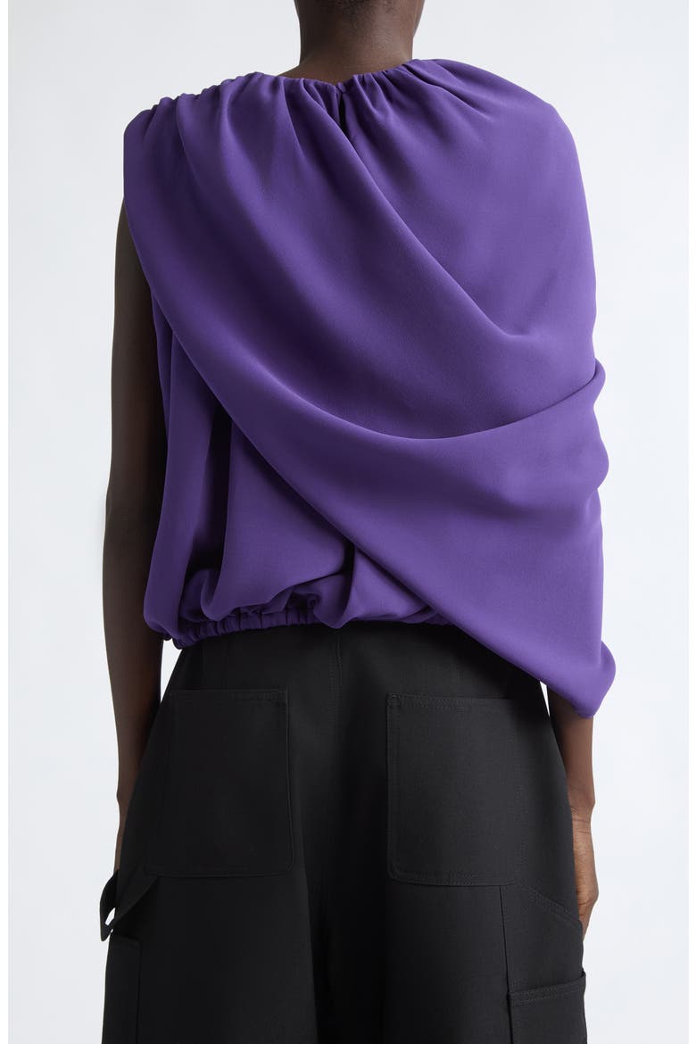 Asymmetric Silk Cady Cape Top, Alternate, color, 5210 PARMA VIOLET