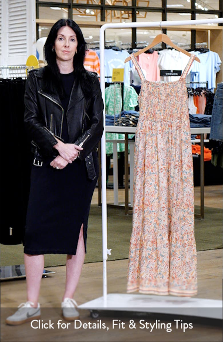 Selene Floral Smocked Tiered Maxi Sundress, sales video thumbnail